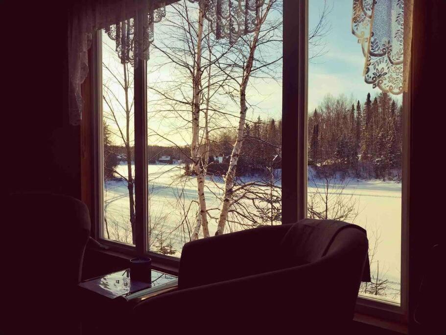 Le Chalet Bleu, Aux Pieds Des Monts-Valin Saint-David-de-Falardeau Екстер'єр фото